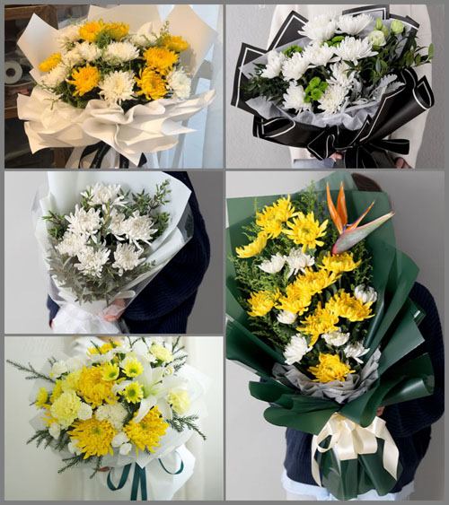广东揭阳市揭东区云路镇东后村白事花束代送